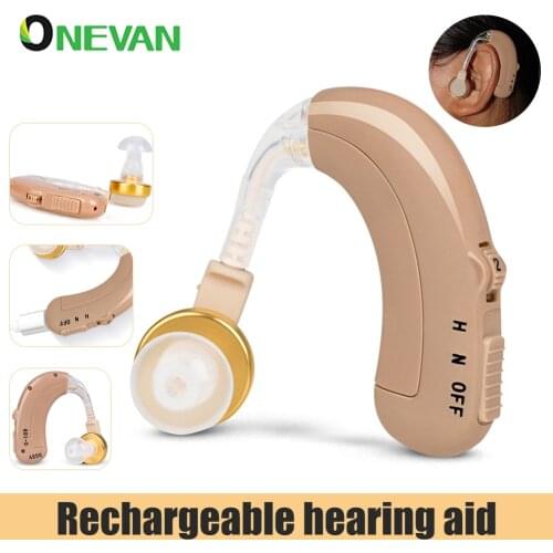 Hearing Aid Rechargeable Digital Hearing Aids Device Ear Amplifiers Wireless Mini Hearing Aids For 80-90dB Moderate Loss Elderly