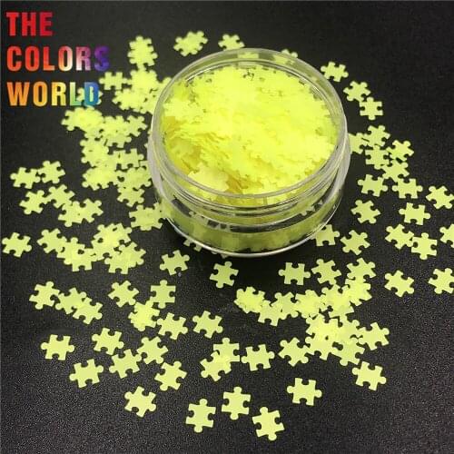 TCT-300 Puzzle 6MM Neon Bright Matte Color Solvent Resistant jigsaw Nail Art Decoration Festival Tumblers DIY Accessories