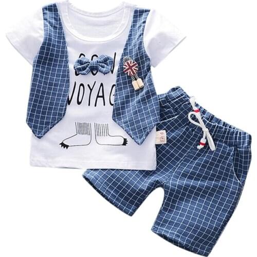 TELOTUNY boys clothing Toddler Baby Boys Gentleman Bow T-shirt Tops Shorts Pants Outfits Clothes Set Soft hand feeling 0117