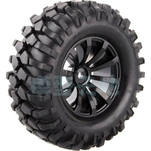 4PCS 1/10 1.9Inch Off Road Climb Rock Crawler Car Tires Super Soft 96MM Rubber Tyre Wheel Rim Hex 12MM For Tamiya CC01 D90 601