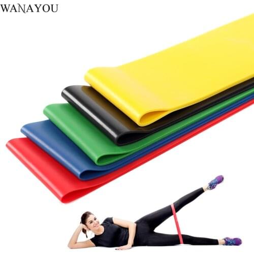 WANAYOU 5PCS/Set Sports Elastic Resistance Bands Training Rubber Loops Bands Yoga Pull Rope Women Fitness Equipment Latex Bands