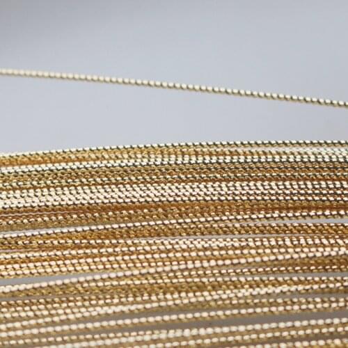 0.7-1.2mm One meter Vacuum Plating Gold Brass Thread Twist Hard Wire Accessories for DIY Jewelry Material