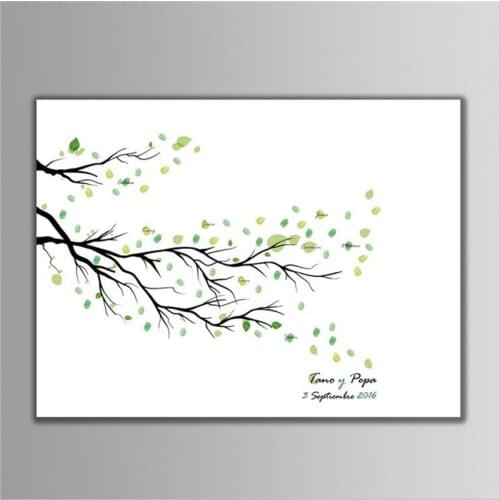 1Pcs Wedding Decoration DIY Fingerprint Tree Signature Canvas Printing Branches For Wedding/Brithday/Baby Shower Party Supply