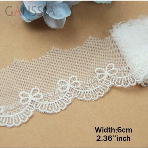 1yrd/lot Width:6.0cm Cute bow-knot design mesh lace, embroidered lace for scrapbooking, garment accessories(ss-418)