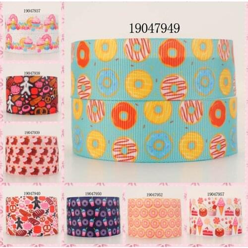 10yards -different sizes -Doughnut pattern ribbon printed Grosgrain ribbon 19047937