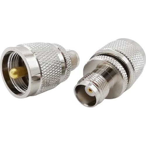 UHF Male to TNC Female PL-259 PL259 Connector RF Coax Coaxial Adapter UHF Plug to TNC Jack Wire Connector 2/1pcs