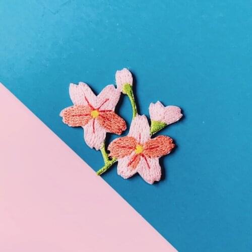 20pcs/lot Small Luxury Flower Sakura Embroidery Patch Sticker Clothing Decoration Sewing Accessories Craft Diy Iron Applique