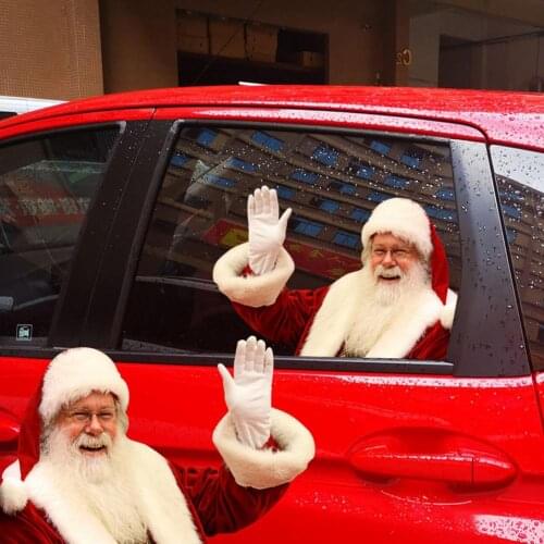 2020 Christmas Fashion The New 3D Realistic Santa Claus Car Rear Window Sticker Home Decoration Accessories Navidad Hot Sale