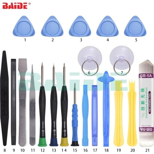 21 in 1 Mobile Phone Repair Tools Kit Spudger Pry Opening Tool Screwdriver Set for Phone Hand Tools Set Disassemble Tool