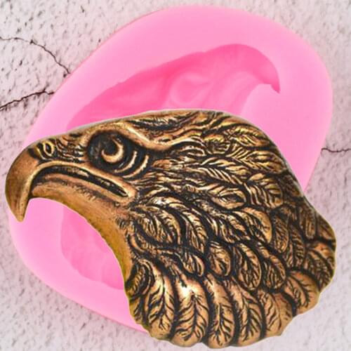 3D Eagle Head Silicone Molds DIY Party Cupcake Topper Fondant Cake Decorating Tools Candy Polymer Clay Chocolate Gumpaste Moulds