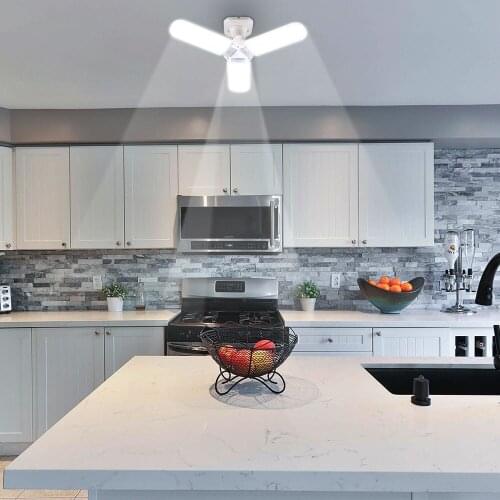 Four-Leaf LED E27 Bulb Lamp Ceiling Lights Super Luminance 45W 60W Angle Adjustable Ceiling Lamp For Living Room Bedroom Garage