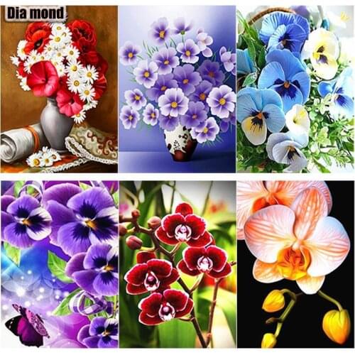 5D DIY Landscape Diamond Painting Flowers Diamond Embroidery Cross Stitch Full Square Round Drill Manual Art Gift Home Decor
