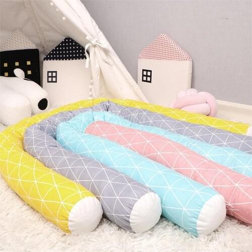 Crib Bumper Baby Cot Bedding Protector Newborn Bed Long Pillows Cushion Cotton Cradle Safety Protection Pad Infant Room Decor