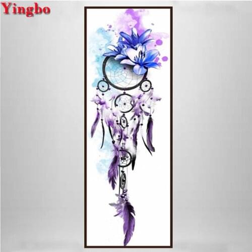 Large DIY Diamond Painting Dream catcher feather Cross Stitch Full Square round Rhinestone Embroidery Bead Mosaic resin drill