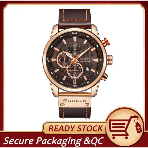 Dropshipping Brand Watch Men Leather Sports Watches Mens Army Military Quartz Wristwatch Chronograph Male Clock