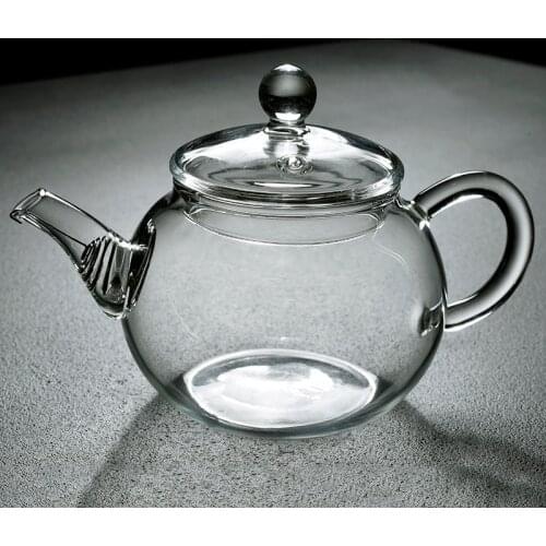 290ml Xishi Teapot Heat Resistant Glass Pot Handmade Tea Kettle Chinese Kung Fu Teaware Home Coffee Kettles Handle Pots Decor
