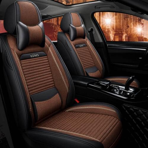 KADULEE flax car seat covers For Hyundai IX35 IX25 Sonata Santafe Tucson ELANTRA Accent i20 i30 i40 ix55 automobiles accessories