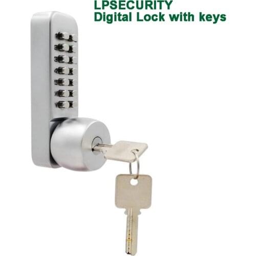 Digital Door Lock Home Mechanical Lock Code keypad Key Waterproof Exterior Gate Lock Wooden Iron Door Lock Deadbolt Latch