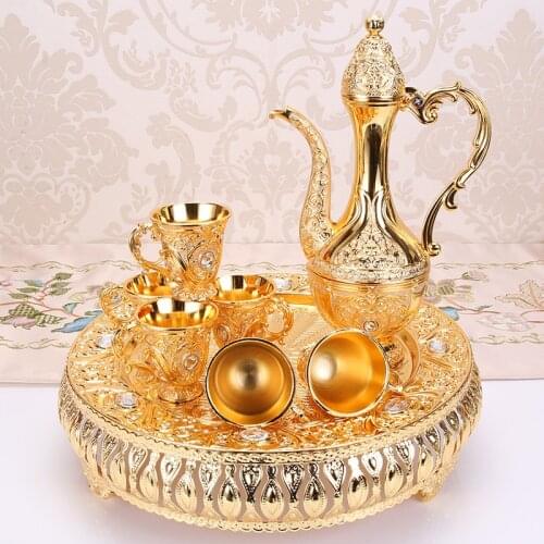 European-style jugs with vintage jug antique style liquor glass creative Russian wine set wine cabinet set pieces