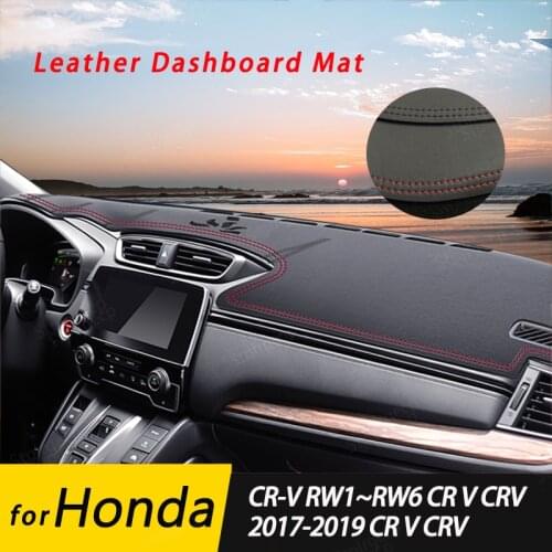 For Honda RW1~RW6 CR V CRV 2017-2019 Leather Anti-Slip Mat Dashboard Cover Pad Sunshade Dashmat Protect Carpet Accessories
