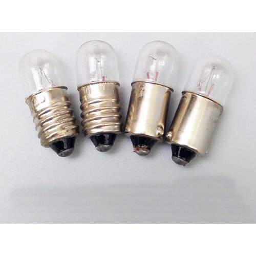 B9 E10 12V 24V 3W Device Button Small Indicator Light Bulb Yellow Light Screw Bayonet Lamp 25pcs
