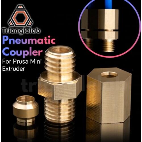 Trianglelab Brass Pneumatic Connector M8 Thread for Bowden extruder For PRUSA MINI Extruder 4MM PTFE TUBE Pneumatic Connector