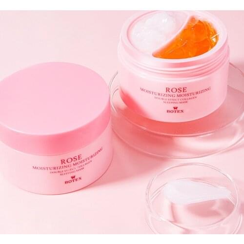 Rose Collagen Protein Honey Sleeping Mask Combination Moisturizing No Wash Lazy Apply Mask Brighten Skin Colour Shrink Pores