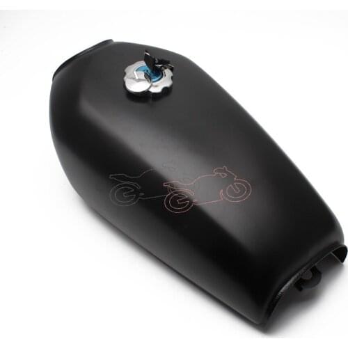 For Honda CG125 CG125S CG250 Motorcycle 9L Matte Black Cafe Racer Gas Capacity Tank Fuel Tank with Thick Iron Cap Switch