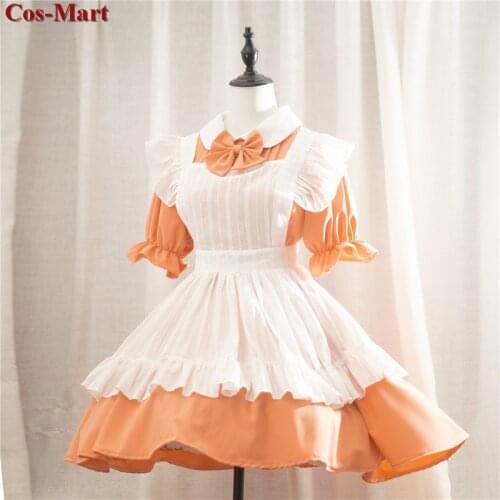 Mermaid Melody Pichi Pichi Pitch Sara Cosplay Costume Orange Gorgeous Maid Dress Activity Party Role Play Clothing Custom-Make