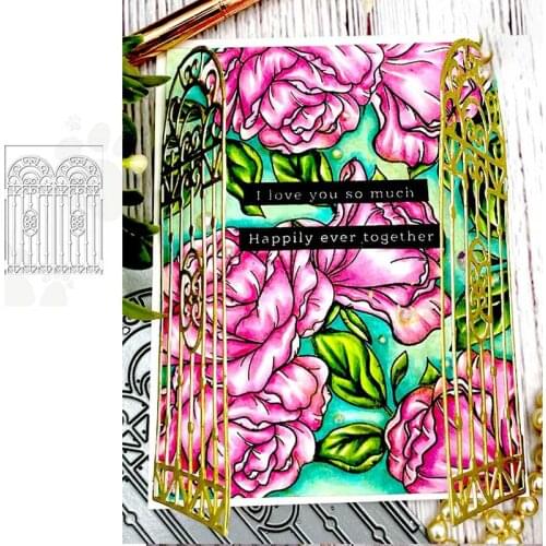 Fence Fence Metal Cutting Dies Scrapbook Diary Decoration Stencil Embossing Template DIY Greeting Card Handmade 2021 NEW