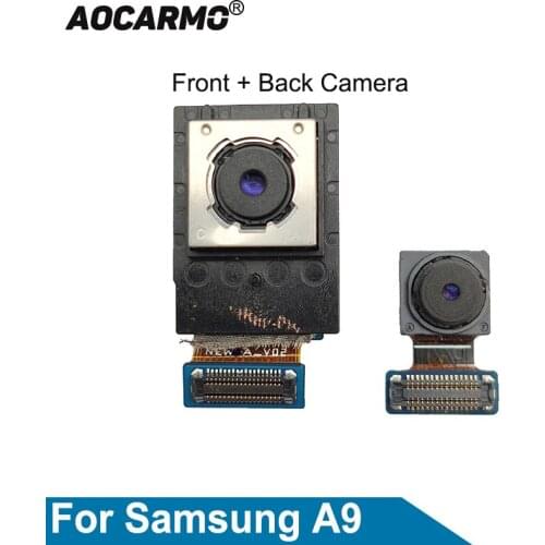 Aocarmo Front Face + Back Rear Camera Module Big Camera Flex Cable For Samsung Galaxy A9 A9000