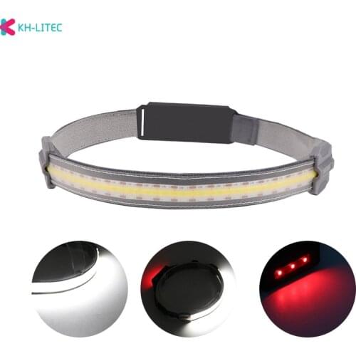 COB LED Strip Headlamp 3-Mode 300LM Headlight Waterproof Outdoor Head Torch Built-in 1000 mAh battery for Camping Hunting