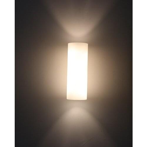 Wall Lamps Modern Simple Bedroom Bedside Lamps 2PCS*E14 Holder Stair Corridor Light Aluminum Lamp Body Glass Lampshade