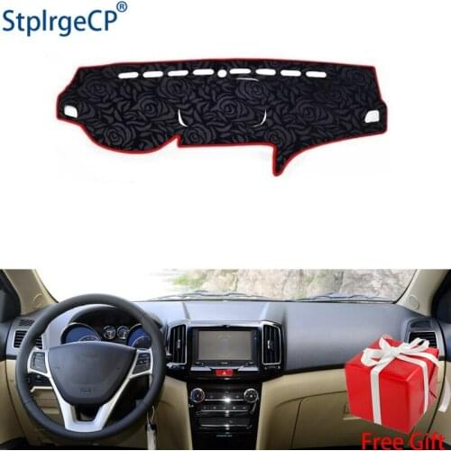 Latest Rose Pattern Non-slip Car Dashboard Cover Dash Mat Pad DashMat ANti-UV Car Sticker for CHERY E3 E5 2011-2015 Car Styling