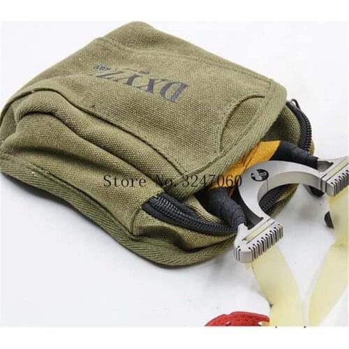 NEW 1pcs Slingshot fine Material canvas bags Balls Bag Case Pouch Holster Sling Shot Hunting Sports slingshot Accessories