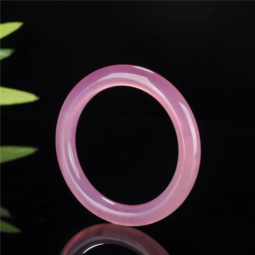 Send certificate Natural agate ice bottom 54-62mm light purple bracelet Elegant princess bracelet Send mom to girlfriend