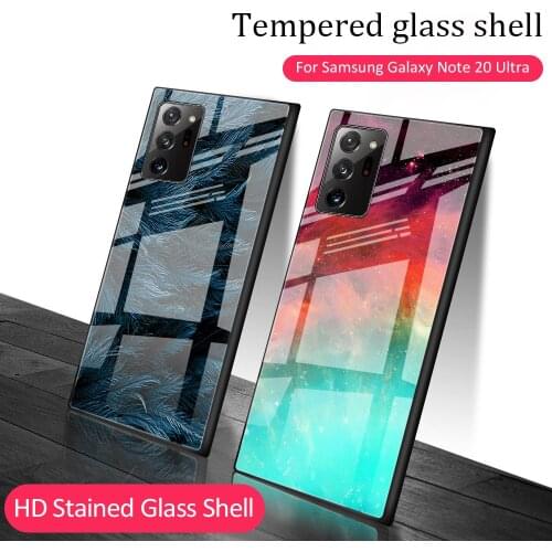 Luxury Phone Case For Samsung Note 20 Ultra A51 A71 Coque Tempered Glass Cover For Samsung A50 S M32 A10 A 52 72 S21 Plus Ultra