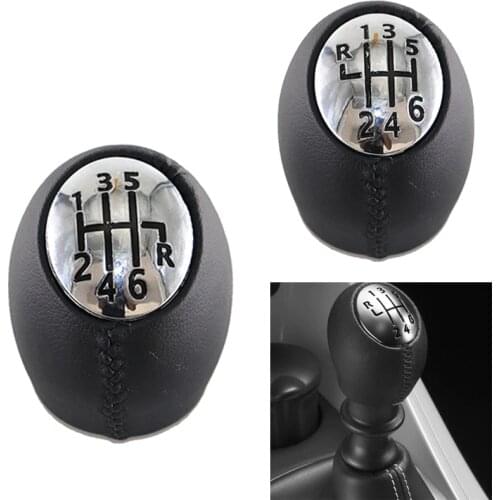 Chrome & Leather Gear Shift Knob Head Gear Shift Lever Stick for Vauxhall for Nissan Interstar for Opel Vivaro Movano