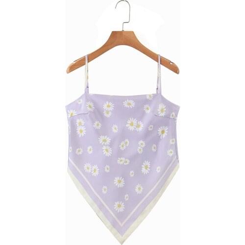 Printed Womens Tank Top Women New Fashion Female Sexy Crop Top Sling Slim Party Bandana Strap Sling mujer Vest Bellyband 2021