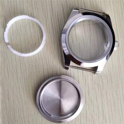 39MM Solid Bottom Watch Case Replacement Wristwatch Cover for Miyota 8215 for Mingzhu 2813/3804 Mechanical Watch Movement
