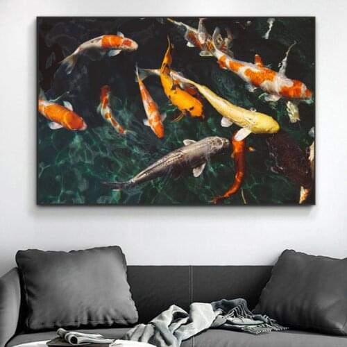 Modern Poster Canvas Painting Animal Posters and Prints Fish Wall Art Pictures for Living Room Home Decorative Pictures No Frame
