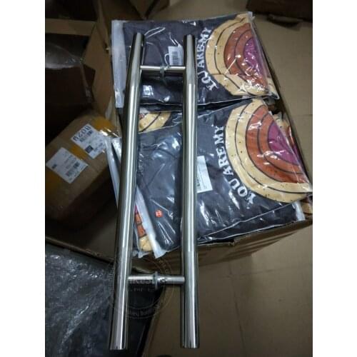 Stainless steel glass door pull handle S shape 600mm mirror finish