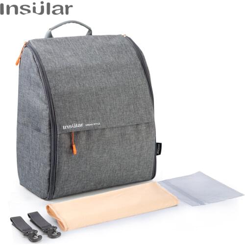 Insular Mommy Diaper Bag Large Capacity Baby Nappy Bag Designer Nursing Bag Fashion Travel Backpack Baby Care Bag For Mother Kid