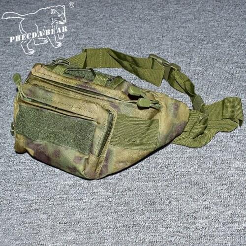 A-tacs fg camouflage waist bag hunting tactical bag cycling cross-body bag fishing waist bag military ammo bag army range bag