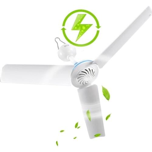 AC 220V 15.7 to 41 inch Silent Ceiling Fan Mute Electric Hanging Fan with Switch for Dining Living Room Home Bed Dormitory