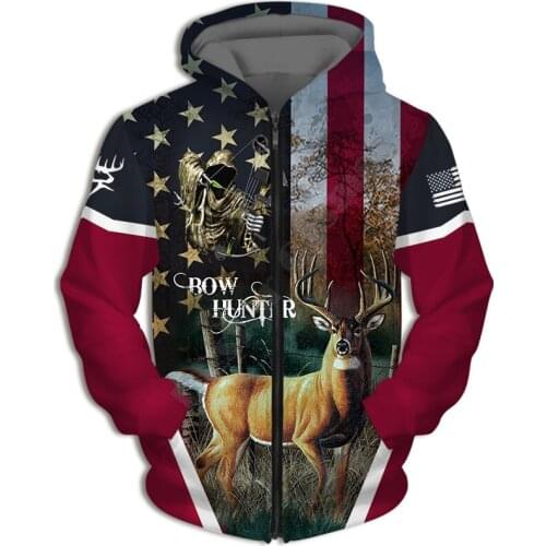 PLstar Cosmos 3D Printed Hoodies Row Hunting Harajuku Streetwear Women for Men Zipper Hoodies/Sweatshirt/Jacket 05