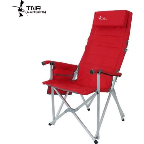 Outdoor Folding Chair Portable Fishing Chair Aluminum Alloy Back Recliner Lounge Chair Outdoor Backyard Furniture