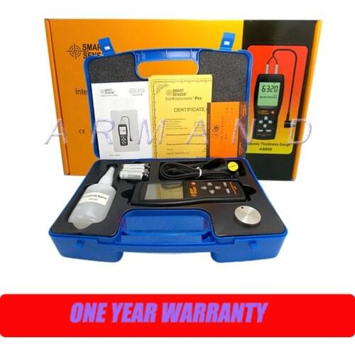Smart Sensor AS850 Portable Ultrasonic Thickness Gauge 1.2-225mm thickness tester Steel Aluminium Plate Industrial measurements