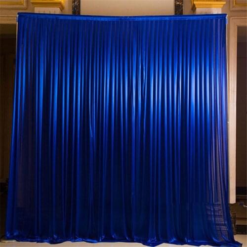 High Quality Ice Silk Fabric Wedding Backdrop Curtain Swag For Party Banquet Birthday Decoration Stage Background Silk Drape