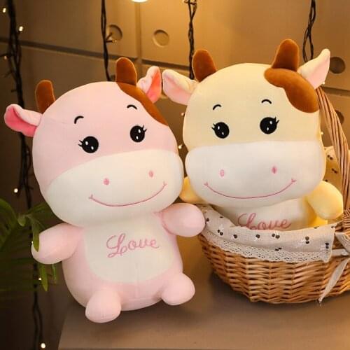 High-quality 25-65cm cute cow doll plush toy baby toys to send children birthday gifts Christmas gifts girl gift mascot